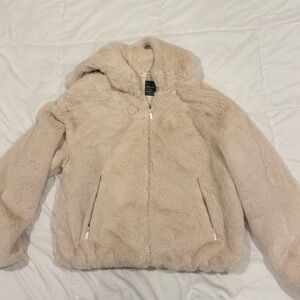 Primark Soft Beige Faux Fur Coat